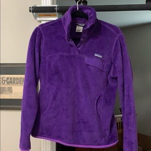 Purple Patagonia Re-Tool Snap-T Fleece Pullover